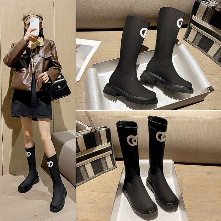 Professional standard boots women shoes knee-high winter black women boots designer ladies boots