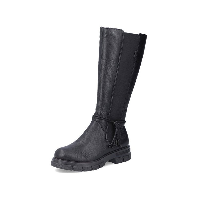 Custom Winter Fashion New Design Black Leather Upper Boots Women's Long Boots