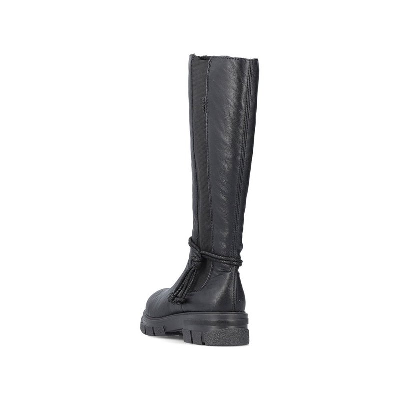 Custom Winter Fashion New Design Black Leather Upper Boots Women's Long Boots