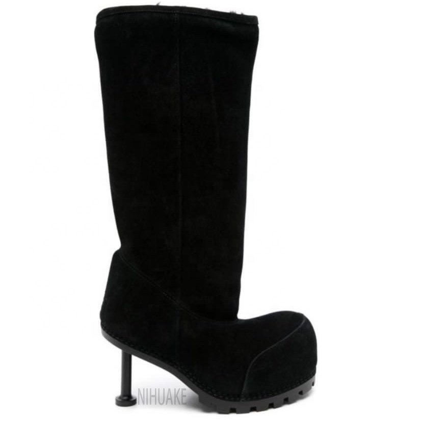 New Hot Pink White Boots Women Pink Designer Alaska suede knee-high boots