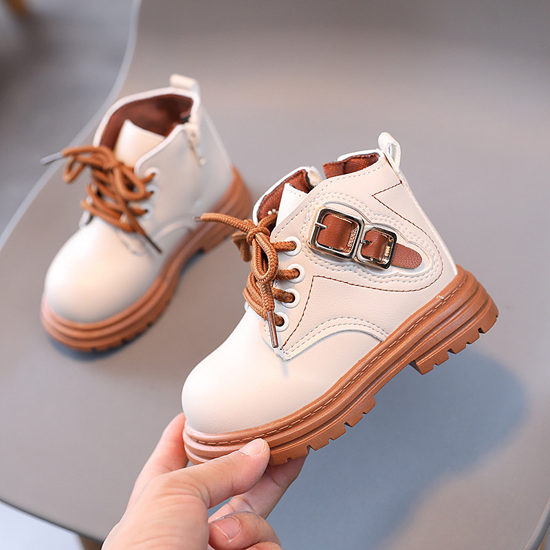 British Style Kids Boots Girls Ankle Toddler Little Baby Shoes Boys Winter Wholesale Fashion Zip Cheap Casual Children's Boots