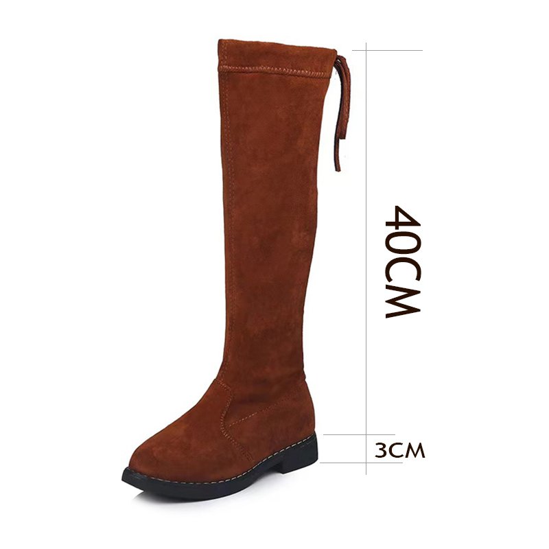 Kids Girls Hightop Boots for Girl 4-11yrs Children Long Red Heel Boots Girls Casual Shoes 2023