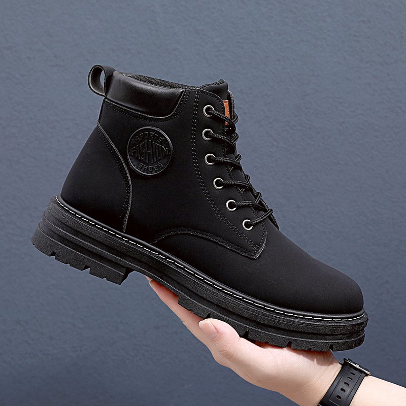 Men's and women's short boots fall and winter new England hundred biker Martin boots rhubarb boots
