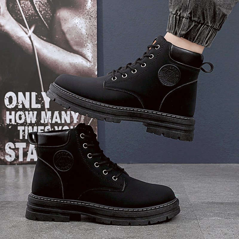 Men's and women's short boots fall and winter new England hundred biker Martin boots rhubarb boots