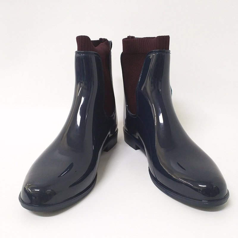 navy elastic garden women pvc rain boots