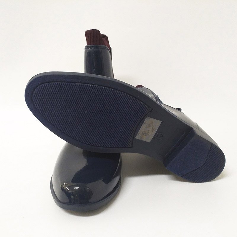 navy elastic garden women pvc rain boots