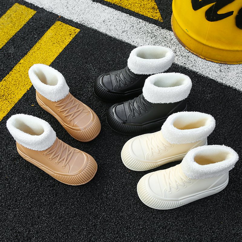 Ladies Men's New Style Waterproof PVC rain boots for women Lightweight Knee-height Rain Snow Shoes Rubber Insole girls rain boot