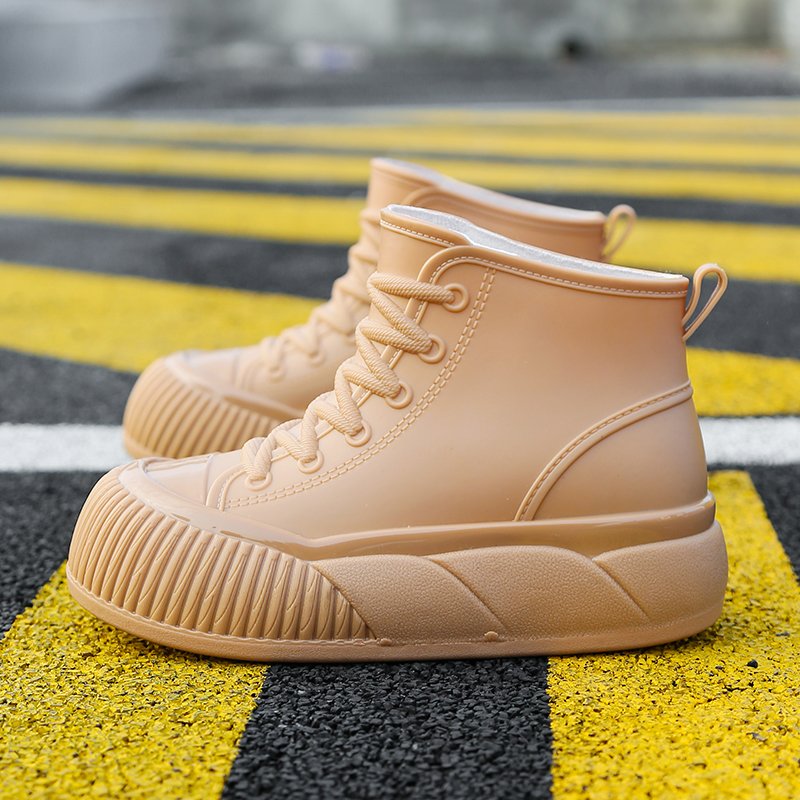 Ladies Men's New Style Waterproof PVC rain boots for women Lightweight Knee-height Rain Snow Shoes Rubber Insole girls rain boot