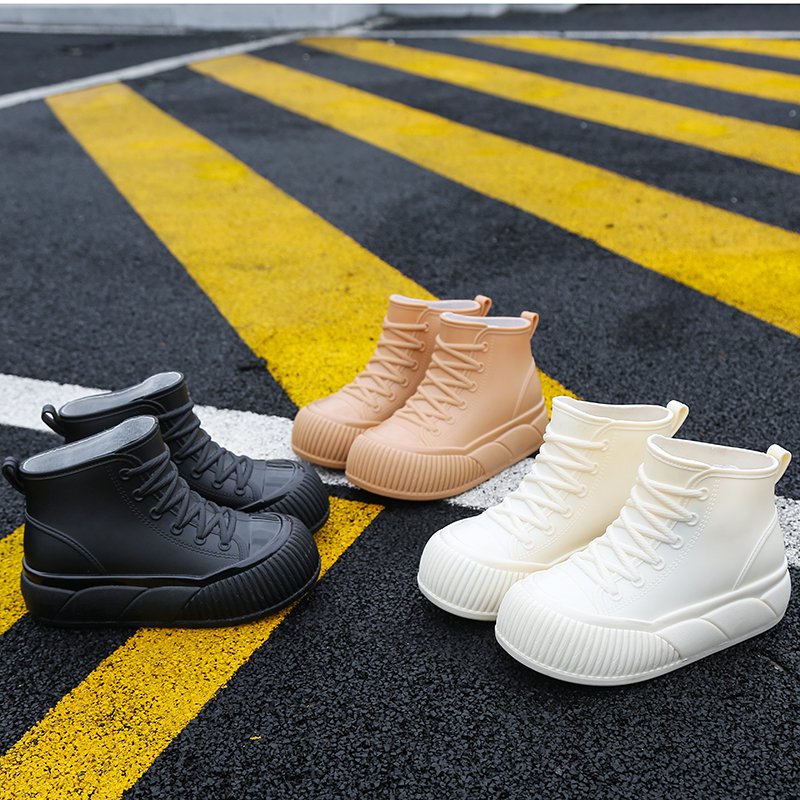 Ladies Men's New Style Waterproof PVC rain boots for women Lightweight Knee-height Rain Snow Shoes Rubber Insole girls rain boot