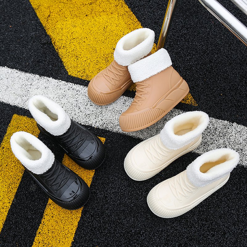 Ladies Men's New Style Waterproof PVC rain boots for women Lightweight Knee-height Rain Snow Shoes Rubber Insole girls rain boot