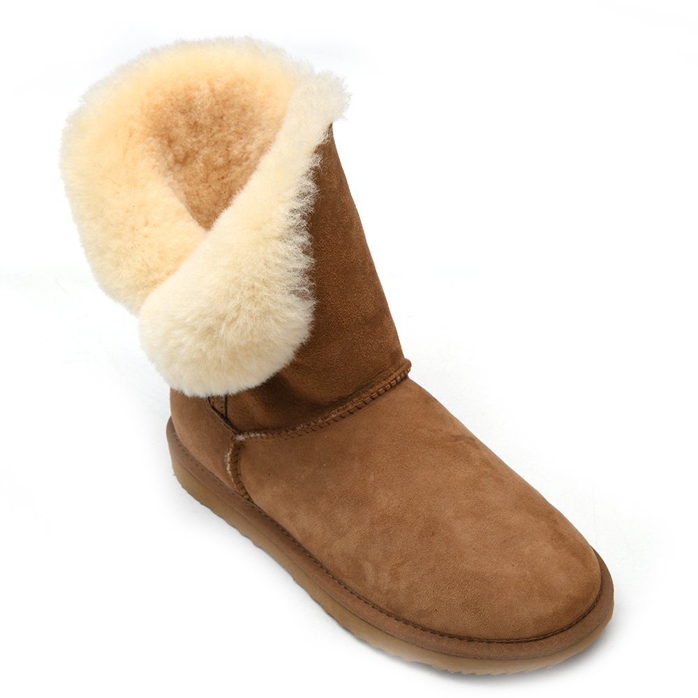 2022 new Womens flat suede femme outdoor warm boots fur women winter boots australian sheepskin boots