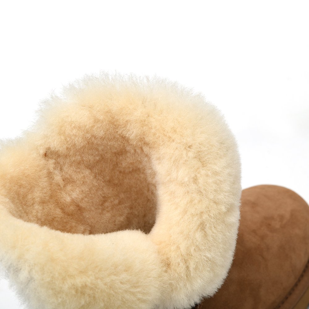 2022 new Womens flat suede femme outdoor warm boots fur women winter boots australian sheepskin boots