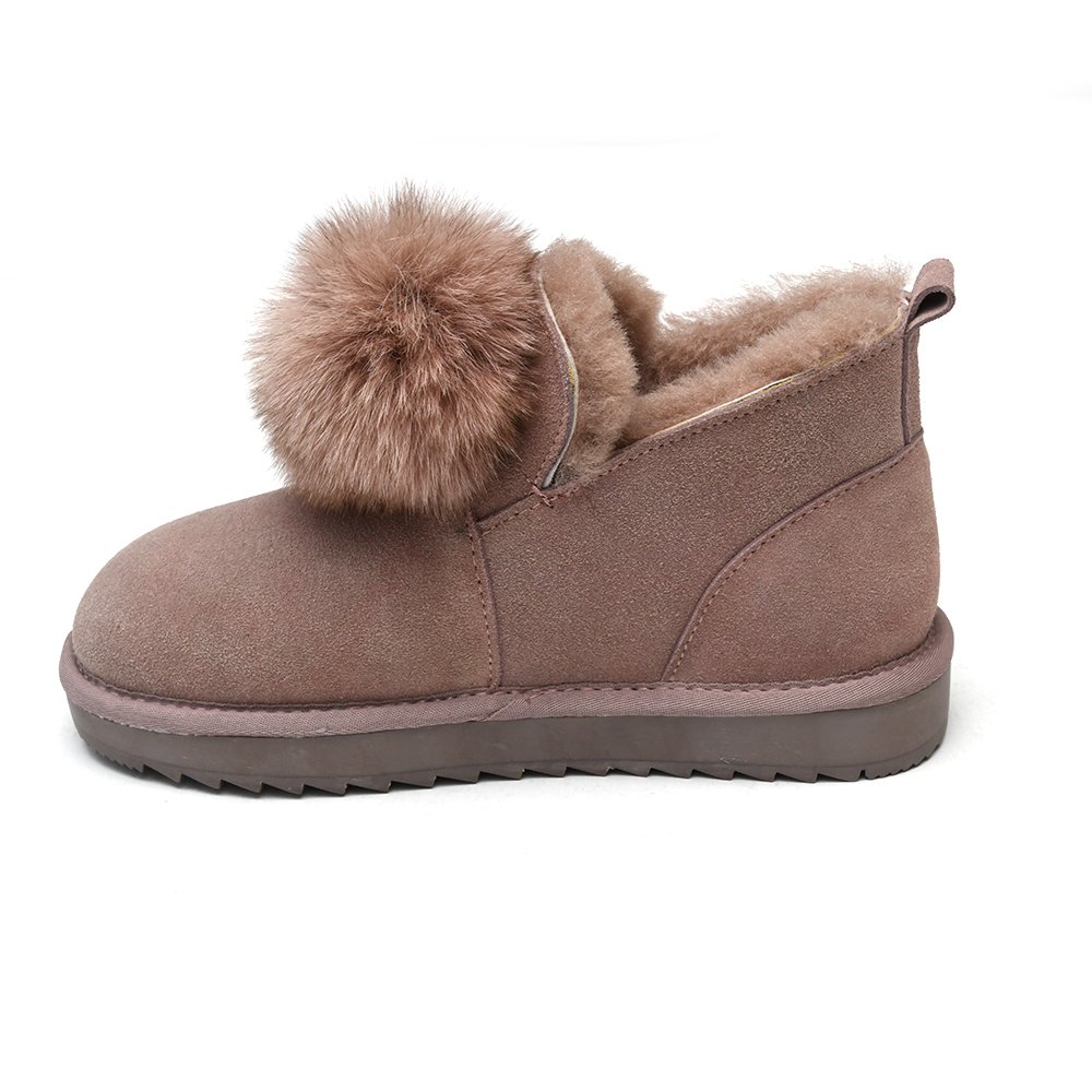2022 new Womens flat suede femme outdoor warm boots fur women winter boots australian sheepskin boots