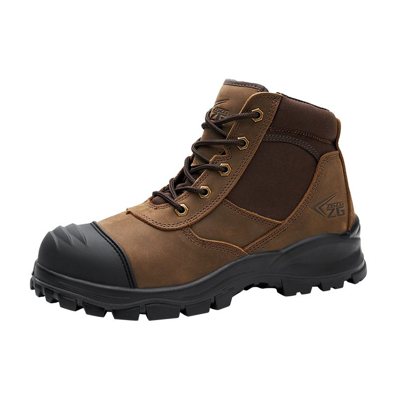 Comfortable Nubuck Leather safety boots with Zip Miner Australia Men Yellow Safety Work Shoes Boots,steel toe work footwear