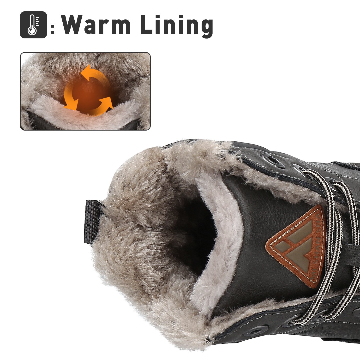 New design Comfortable Waterproof Soft Lining Lace-up Ankle Outdoor GY Winter Snow Boots Men's Boots