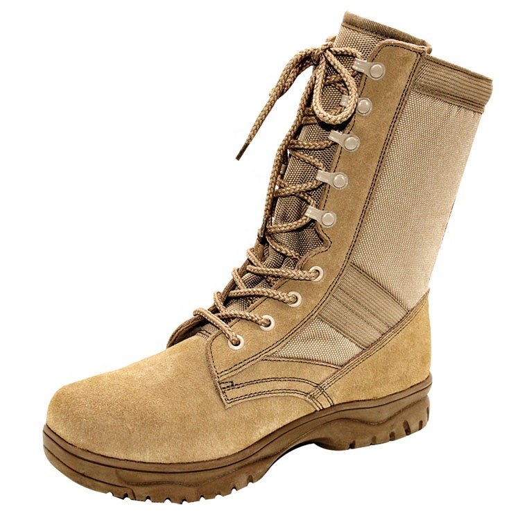 Customized Summer Light Breathable Desert Boots Men's Training Waterproof Stab Proof High Top Brown