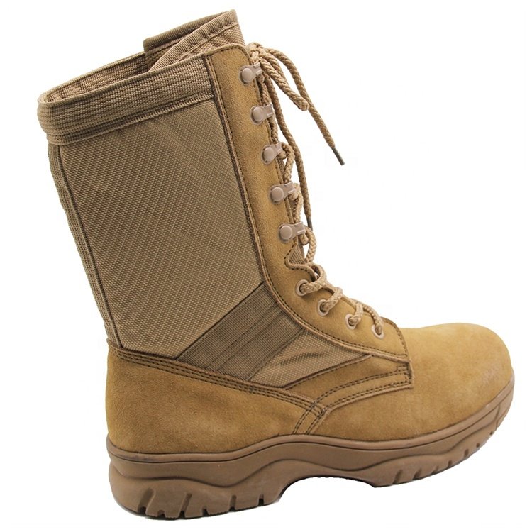 Customized Summer Light Breathable Desert Boots Men's Training Waterproof Stab Proof High Top Brown
