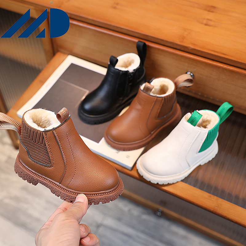 High Quality Autumn Winter 2023 Kids Warm Non Slip British Boots