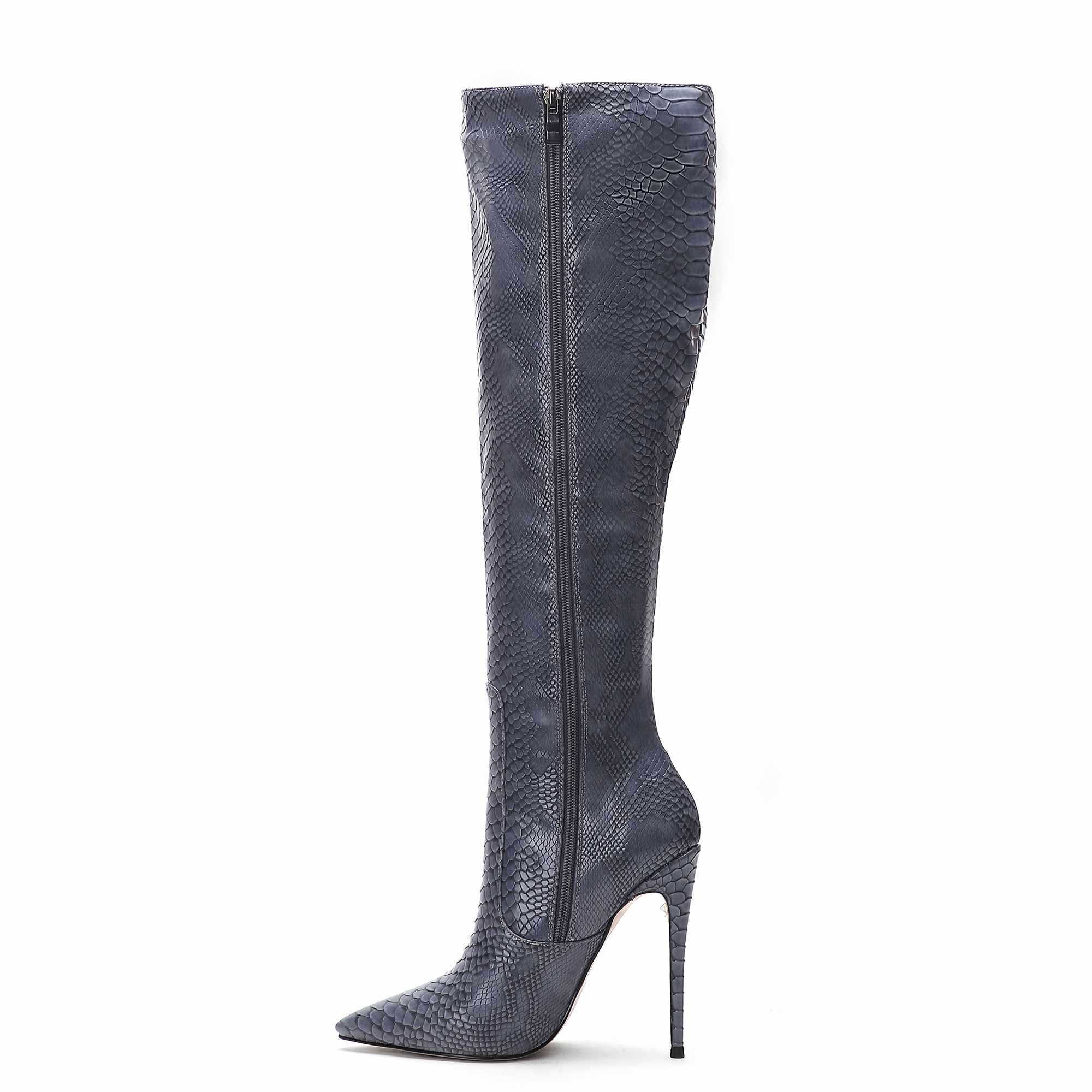 Boots Women Shoes 2024 New Fashion Faux Leather Women Shoes High Heel Long Boots Ladies Shoes