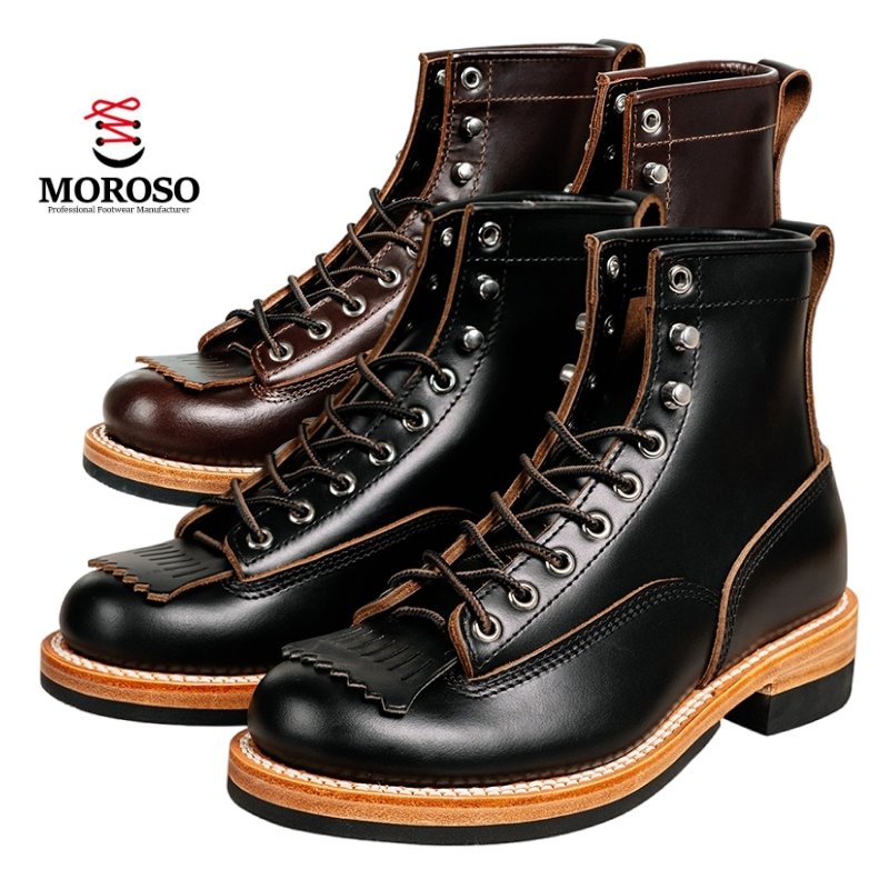 New style in spring and summer British Horse Lace up Martin Boots Male boots for men shoes Goodyear Stitching Technology Boots