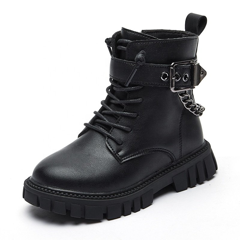 Latest Style Autumn Spring Kids Outwear Shoes Pu Leather Princess Girls Boots
