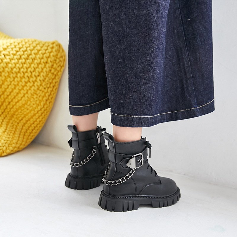 Latest Style Autumn Spring Kids Outwear Shoes Pu Leather Princess Girls Boots