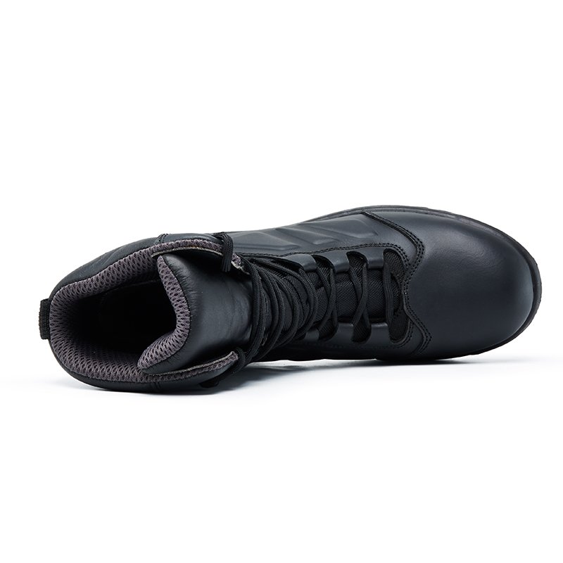 High Quality Patrol Black Leather 8 Inches Tactical Boots Outdoor Safety Boots for Men and Women