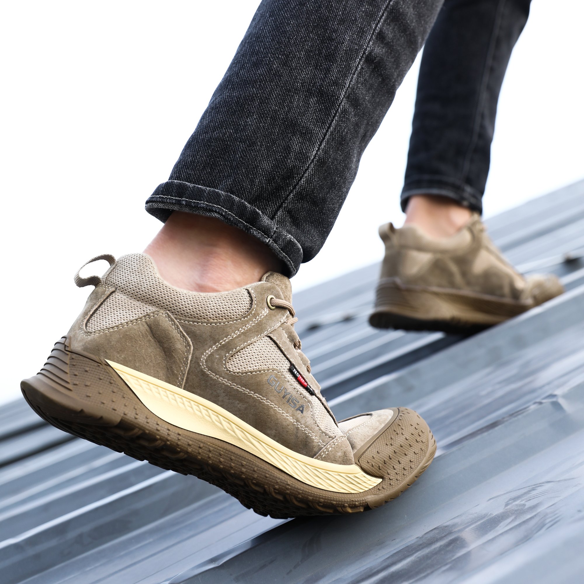 Men's Steel Toe Industrial Safety Shoes Work Boots for Construction Site