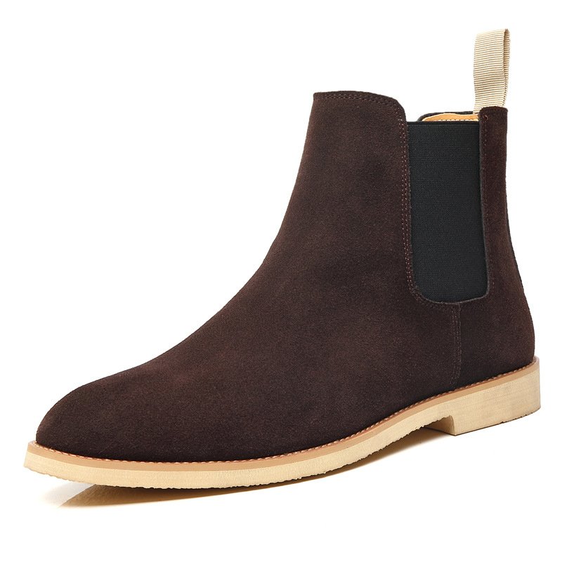 Size 35-46 Good quality Women Hot Selling Boots Cow Leather Dress Shoes Men Boots Chelsea Work Boots