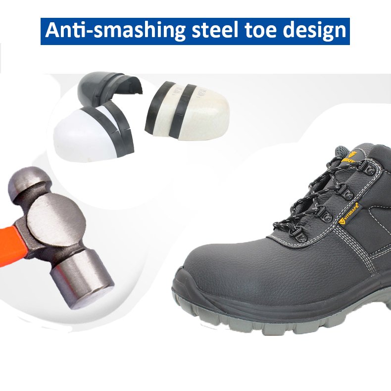 High Quality OEM Industrial Protective Labor Steel Toe Safety Shoes Work Boots S3 for Men