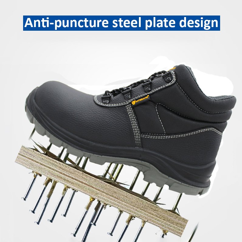 High Quality OEM Industrial Protective Labor Steel Toe Safety Shoes Work Boots S3 for Men