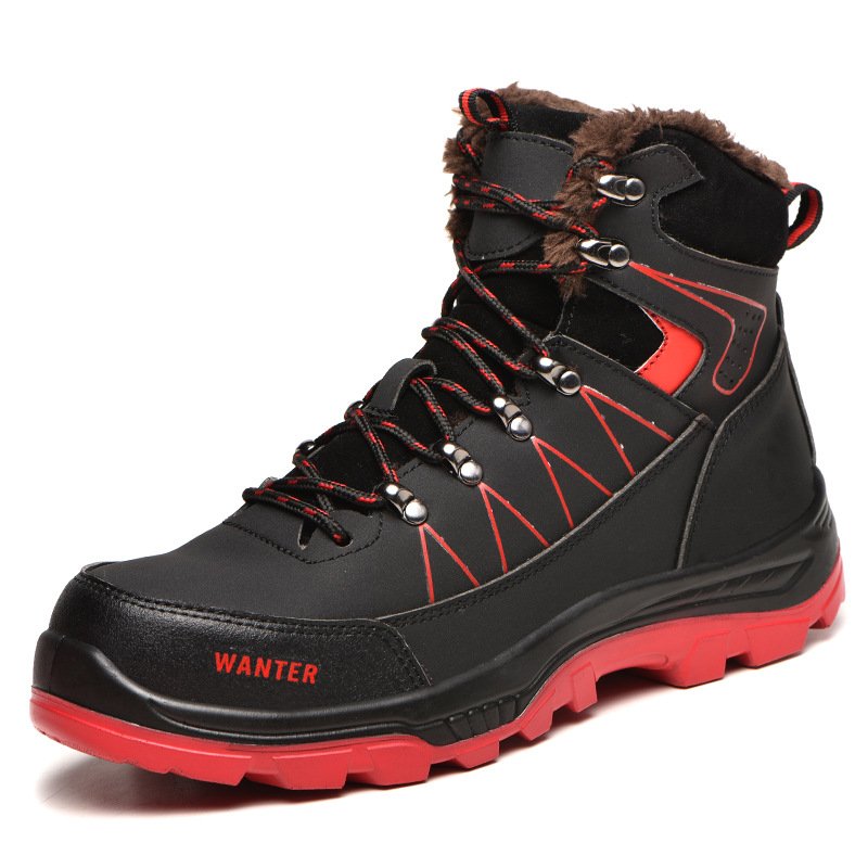 Seel cap boots safety shoes work winter waterproof with steel toe caps