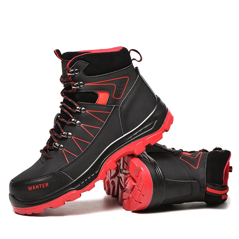 Seel cap boots safety shoes work winter waterproof with steel toe caps