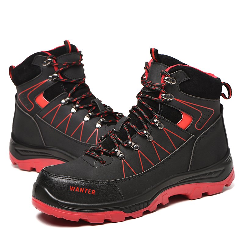 Seel cap boots safety shoes work winter waterproof with steel toe caps