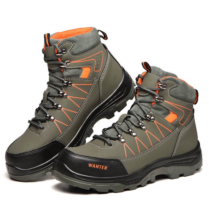 Seel cap boots safety shoes work winter waterproof with steel toe caps