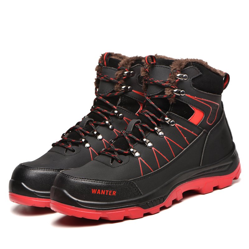 Seel cap boots safety shoes work winter waterproof with steel toe caps