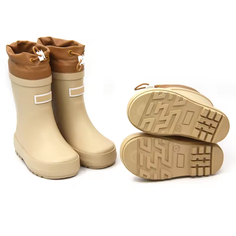 Factory hot selling high quality waterproof rubber boots anti-skidding kids rain boots