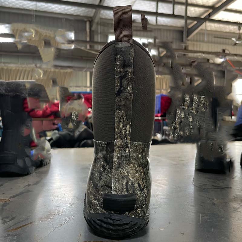 Waterproof Insulated Camo Print Neoprene Hunting Boots Deck Boots For Fishing
