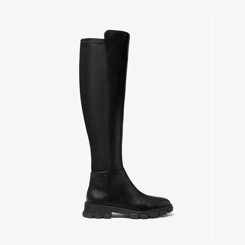 Women's Elegant Leather Flat Tall Boots Comfortable Toe Knee High Boots Custom OEM Manufacturing Zip Closure Genuine Leather