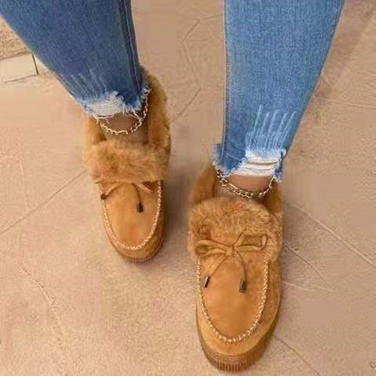 Women Winter Shoes Hot Sale Fashion Fur Casual Snow Boots Warm Flat Ankle Women Boots