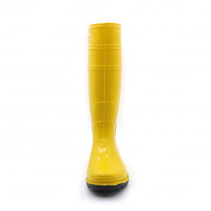 Tiger master anti slip oil chemical resistant waterproof light weight non safety glitter pvc rain boots for men