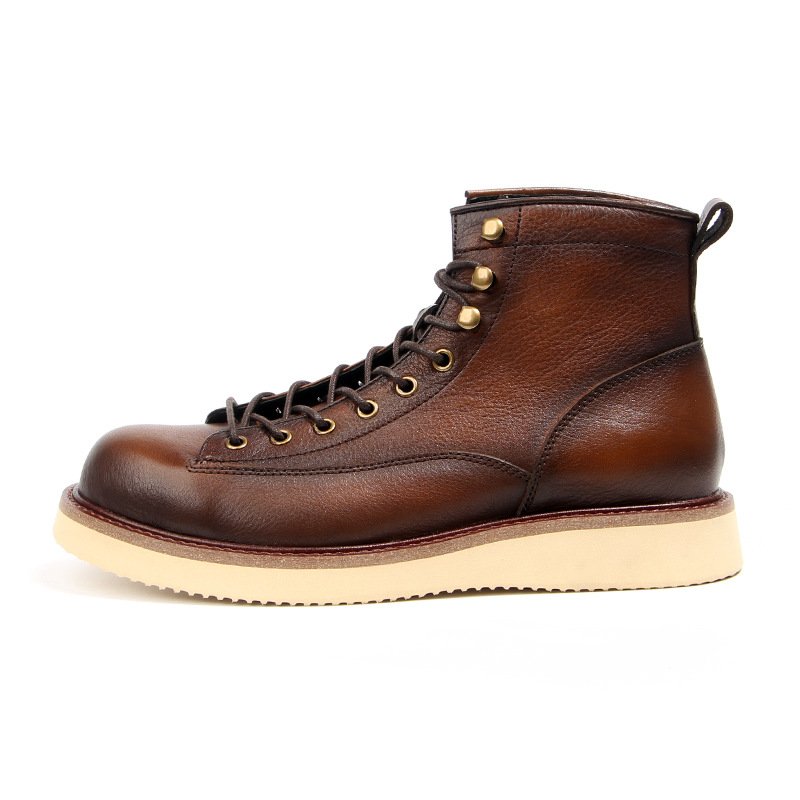 New style in spring and summer Vintage hiking boots, high-top shoes, Martin boots boots for men shoes leather