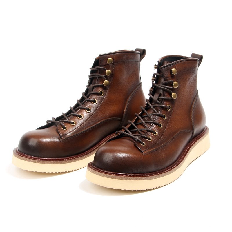 New style in spring and summer Vintage hiking boots, high-top shoes, Martin boots boots for men shoes leather