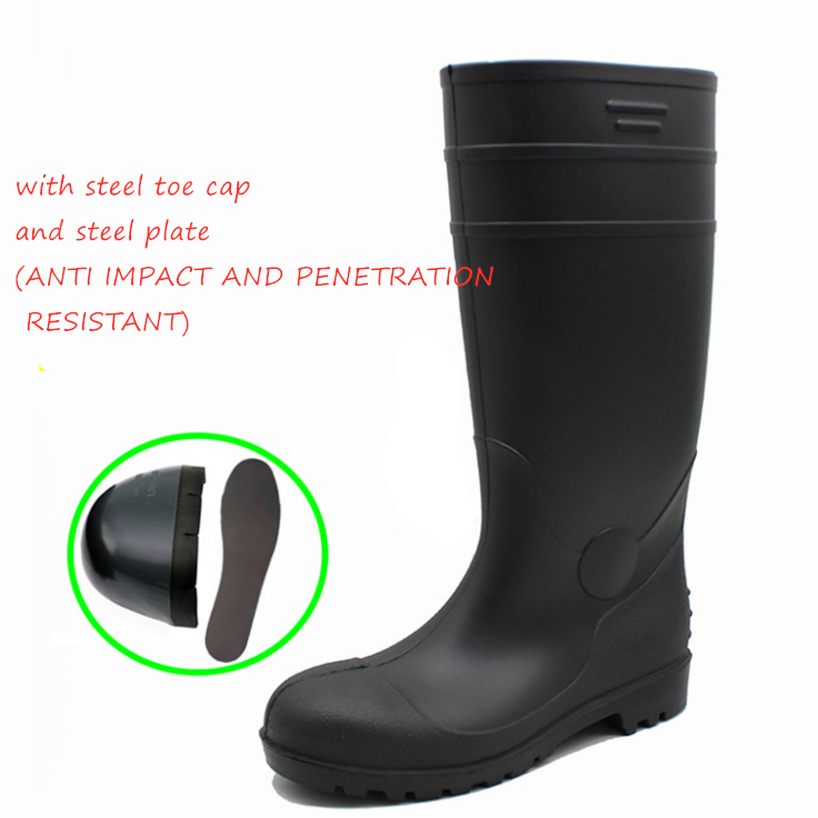 High Quality Customized Print Original Environmental Friendly Pvc Safety Boots Rain Boot Pvc Boots