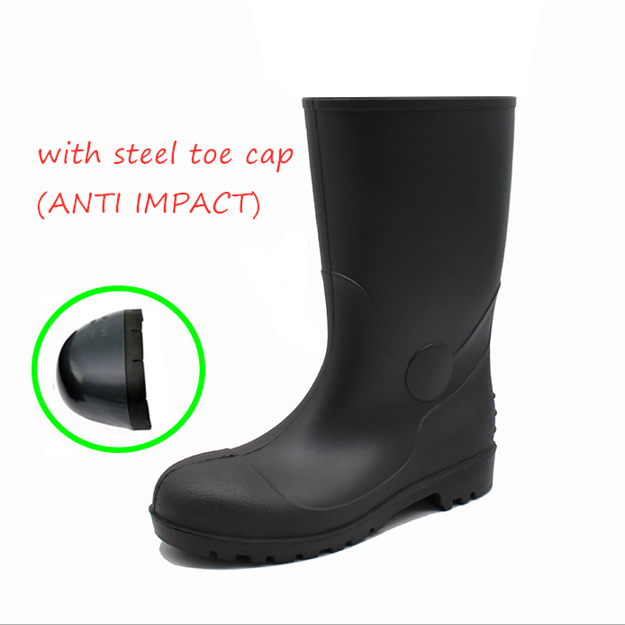 High Quality Customized Print Original Environmental Friendly Pvc Safety Boots Rain Boot Pvc Boots