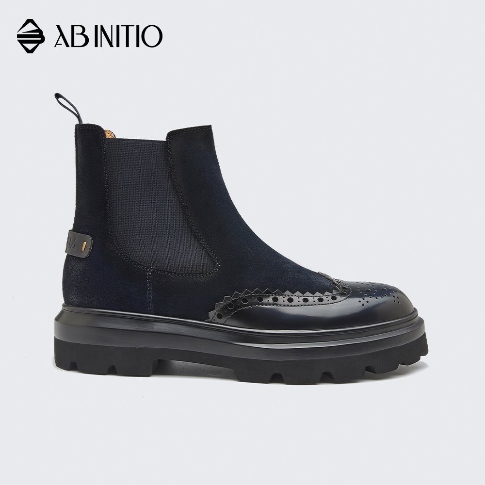 New Style Designer Fashion Leather Ankle Boots Shoes For Men