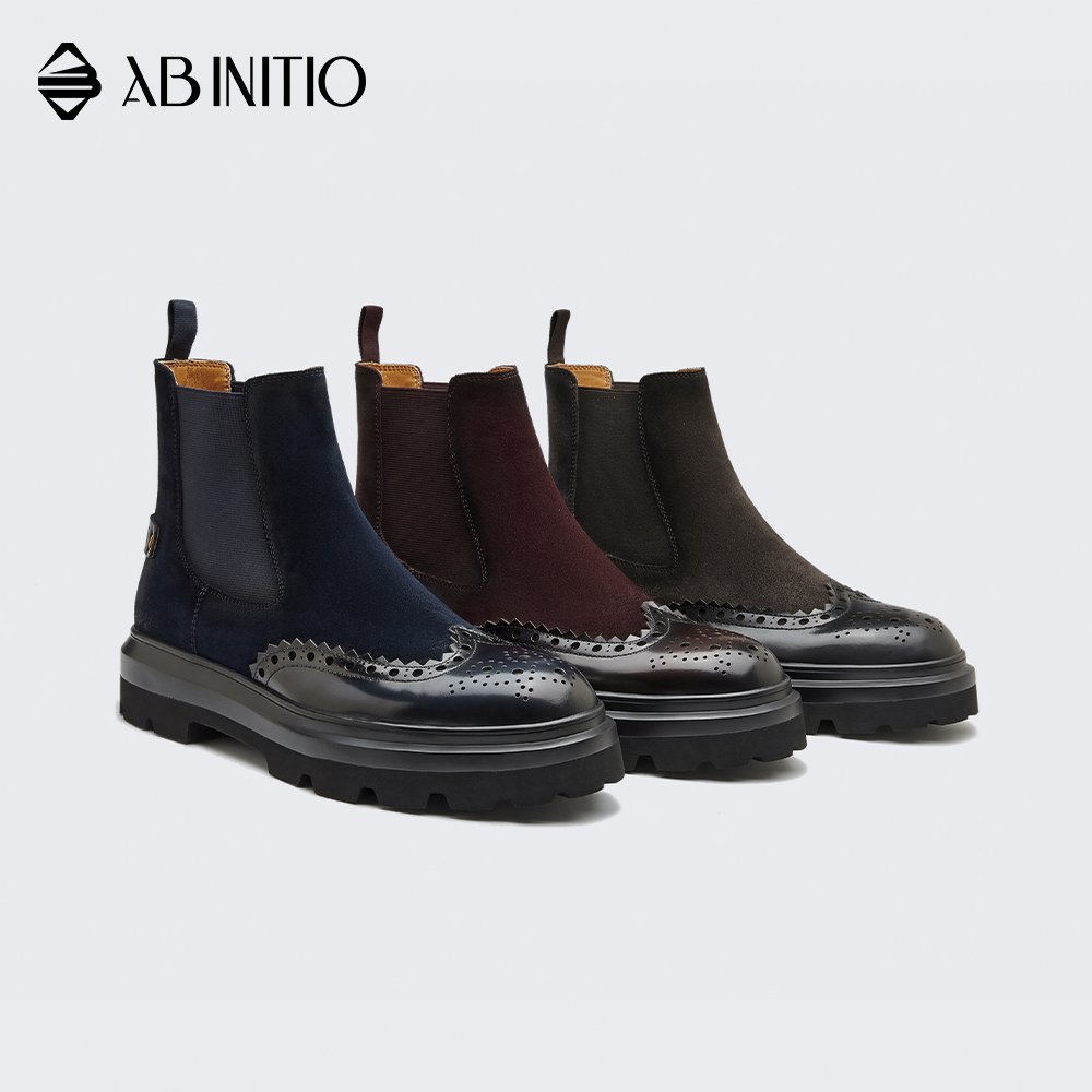 New Style Designer Fashion Leather Ankle Boots Shoes For Men