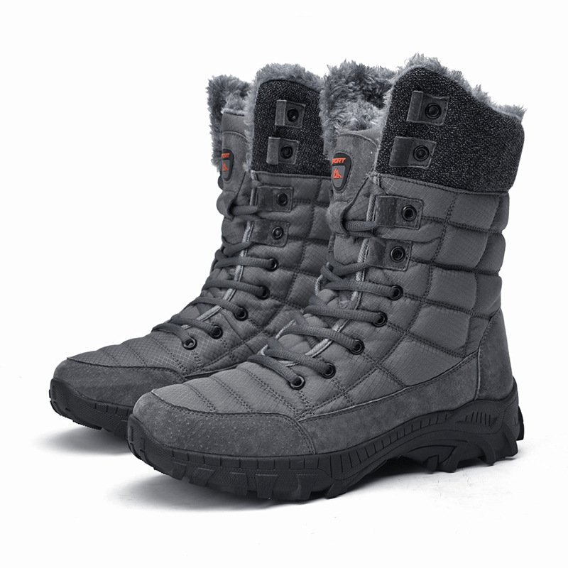 2024 New Popular Water Resistant Mens Shearling Shoes Large Size Sheepskin GirlS Snow Winter Boots Walking Cotton Shoes