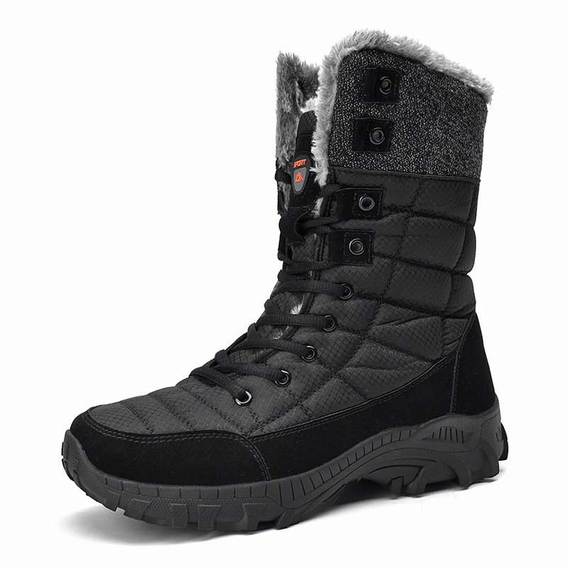 2024 New Popular Water Resistant Mens Shearling Shoes Large Size Sheepskin GirlS Snow Winter Boots Walking Cotton Shoes