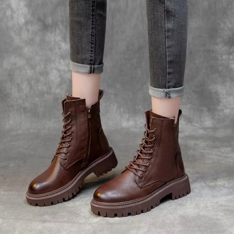 Elegant boots Fashion Designer Boots Shoes Black Women's Ankle Leather Boots for Ladies